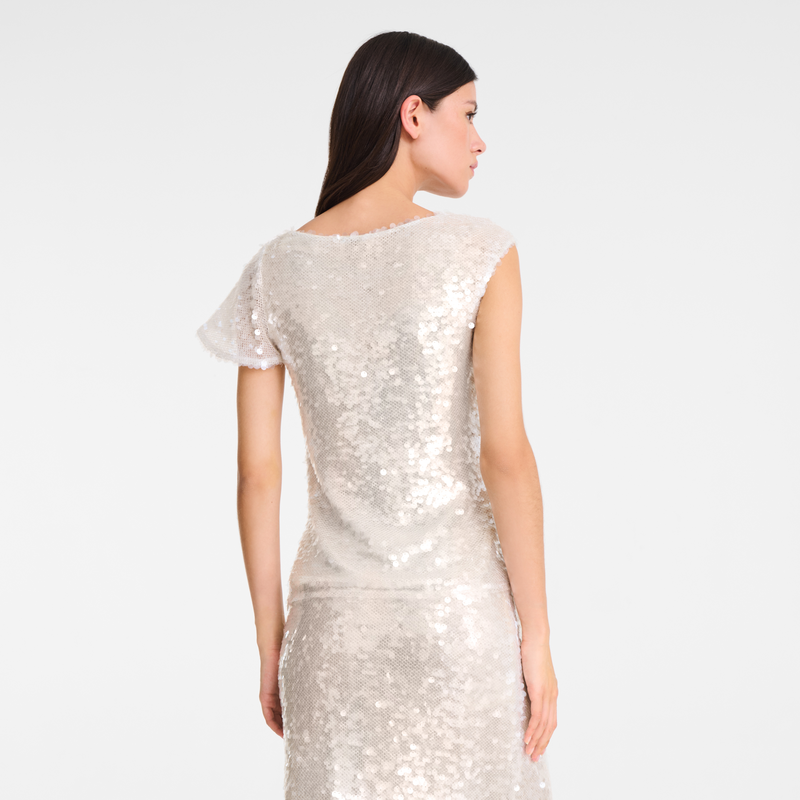 Top , Ivory - Sequin  - View 3 of  5