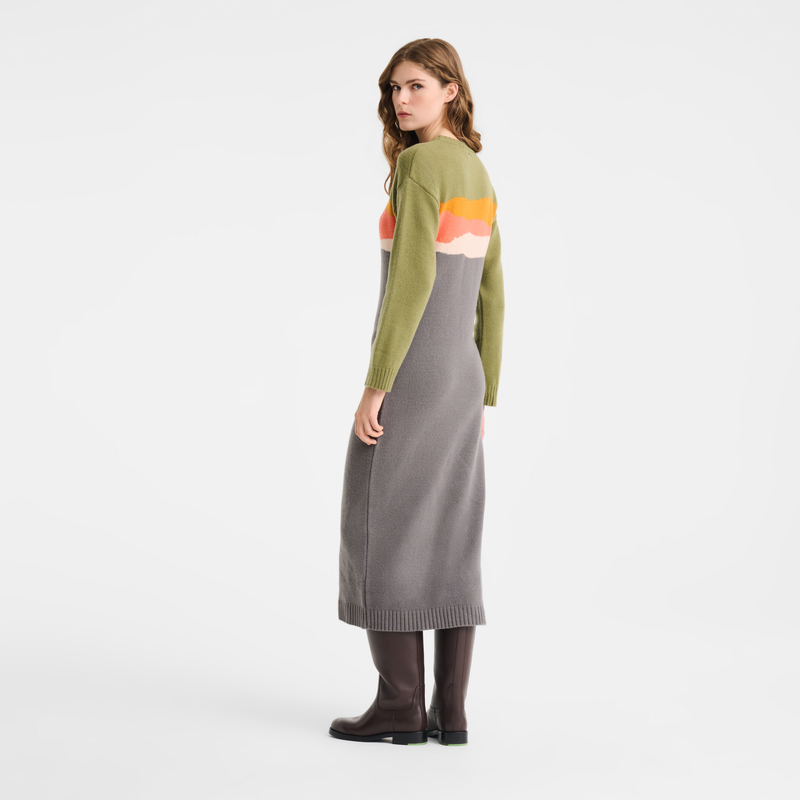 Dress Caroline H&eacute;lain x Longchamp , Mineral - Knit  - View 5 of  5