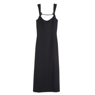 Long dress , Black - Crepe