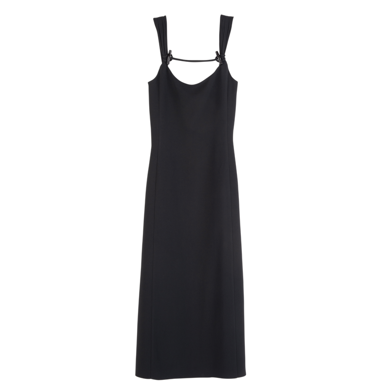 Long dress , Black - Crepe  - View 1 of  5