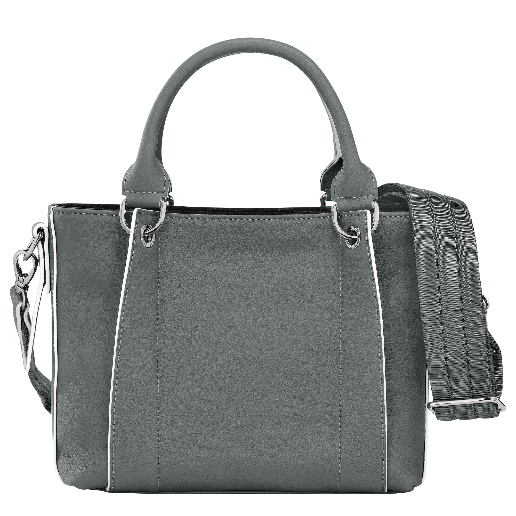Longchamp 3D Handtasche S, Metallgrau