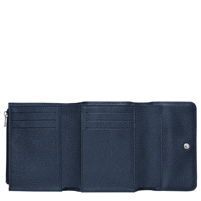 Compact wallet Le Foulonné Navy (30000021556) | Longchamp US Compact wallet Le Foulonné Navy (30000021556) | Longchamp US