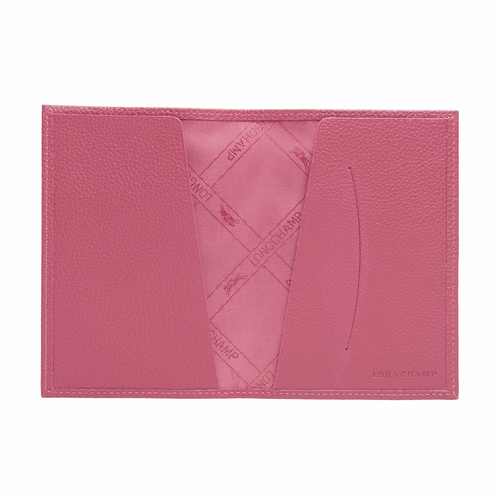Passport cover Le Foulonné Pink/Silver (L3416021018) | Longchamp US Passport cover Le Foulonné Pink/Silver (L3416021018) | Longchamp US