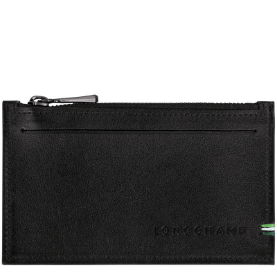 Longchamp sur Seine Coin purse , Black - Leather