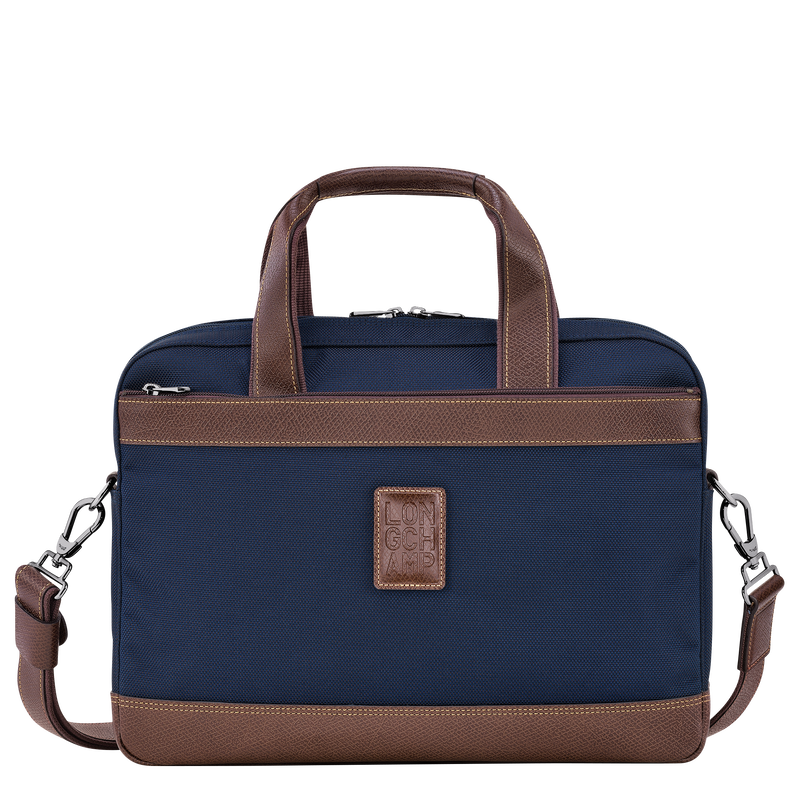Boxford S Briefcase , Blue - Recycled canvas  - View 1 of  5