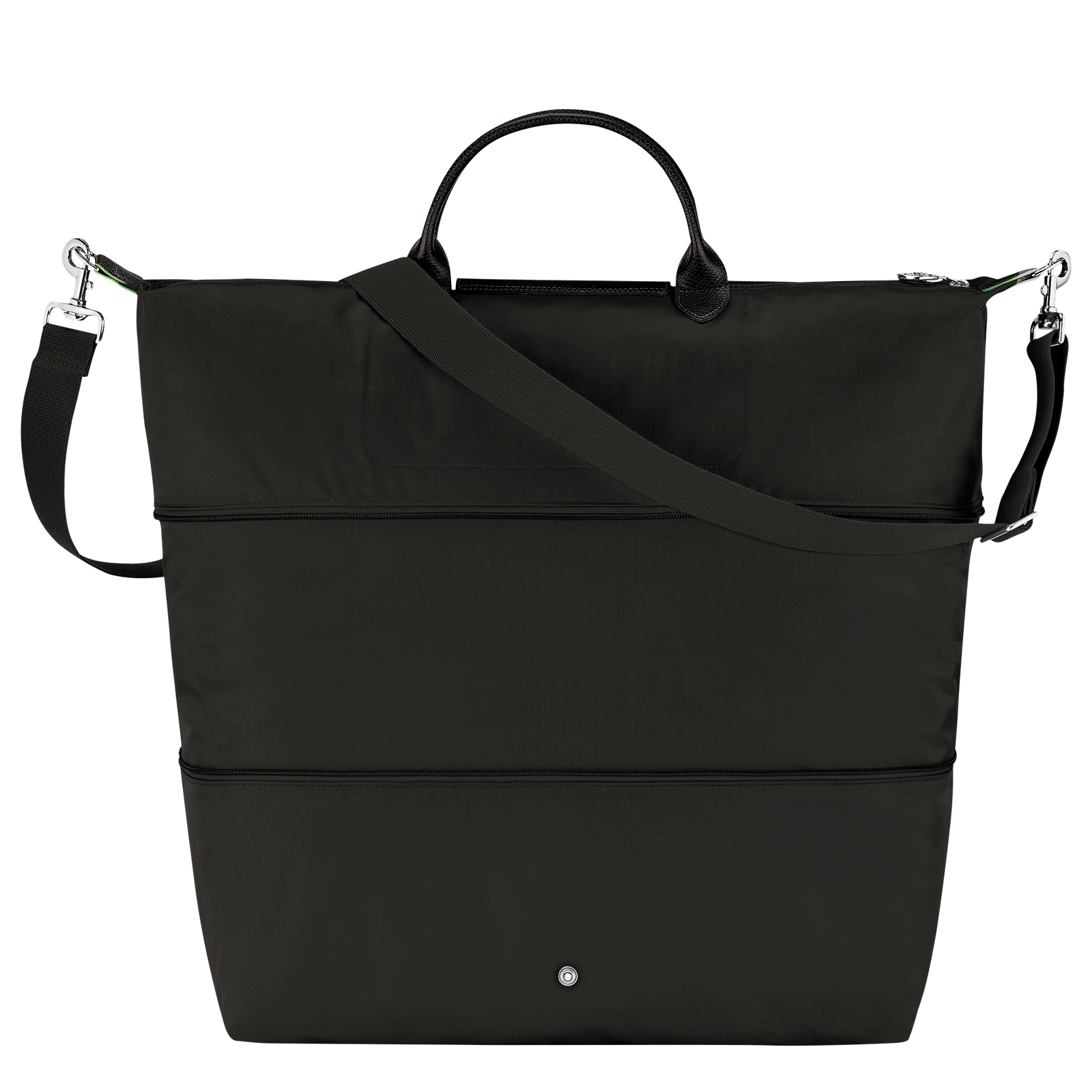 Le Pliage Green Travel bag expandable Black Recycled canvas