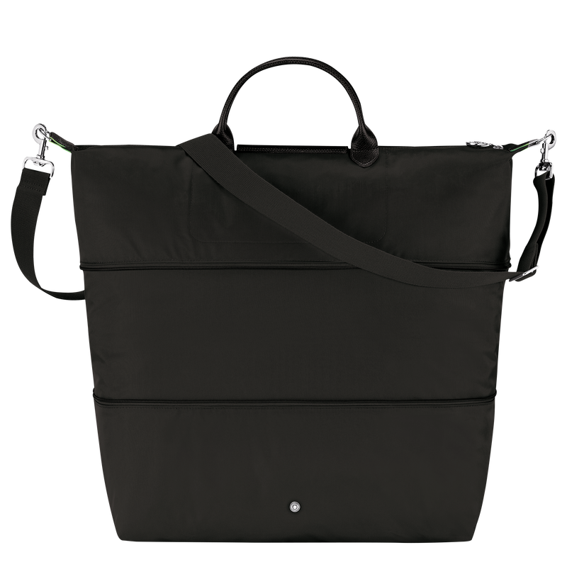 Le Pliage Green Travel bag expandable , Black - Recycled canvas  - View 4 of 8