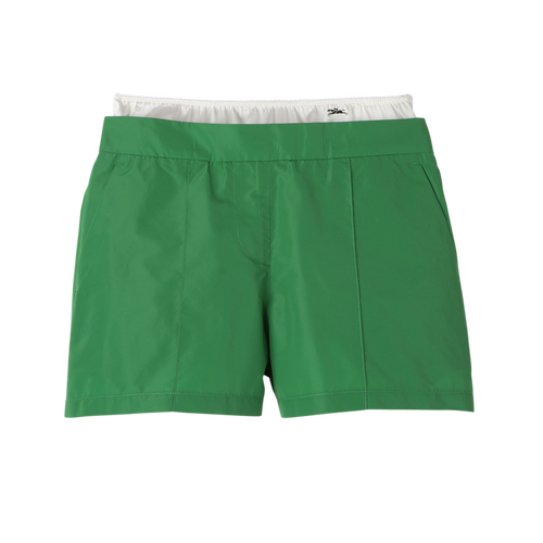 Short pants with belt patch , Green - Technical taffeta - View 1 of  4