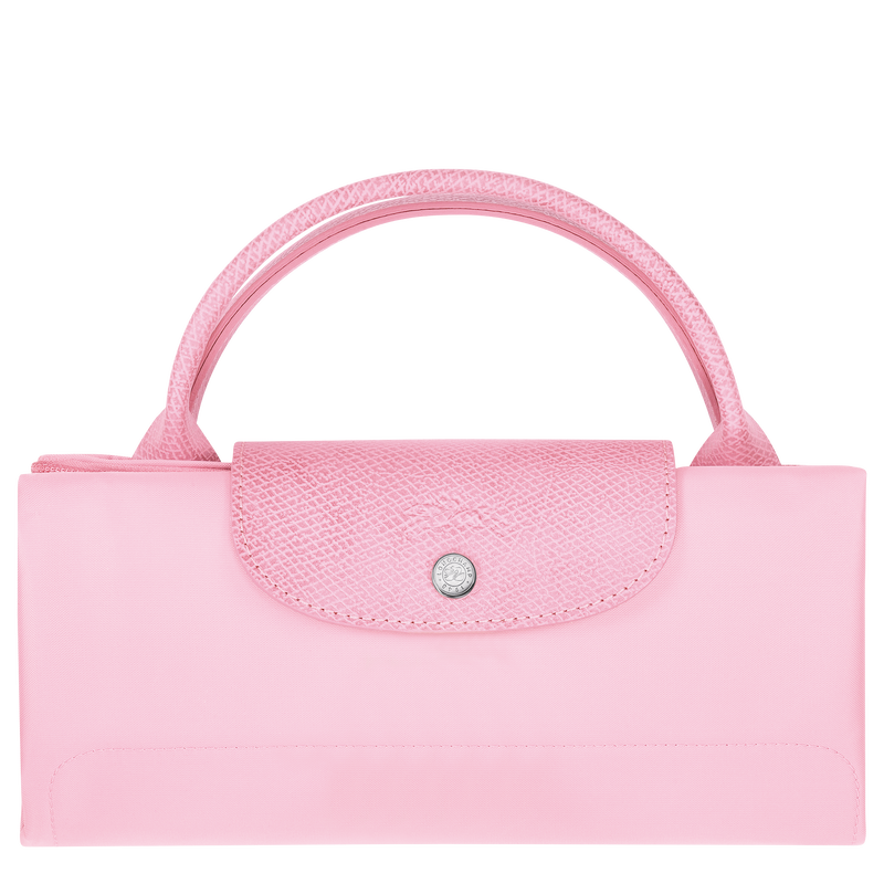 Le Pliage Green Pouch with handle Pink - Recycled canvas