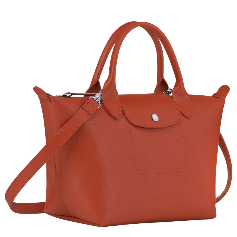 Le Pliage City S Top handle bag , Terracotta - Canvas  - View 2 of 3