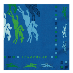 Très Paris Longchamp Silk scarf 70 , Cobalt - Silk