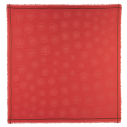 La Médaille Longchamp Shawl , Tomato - Cotton blend