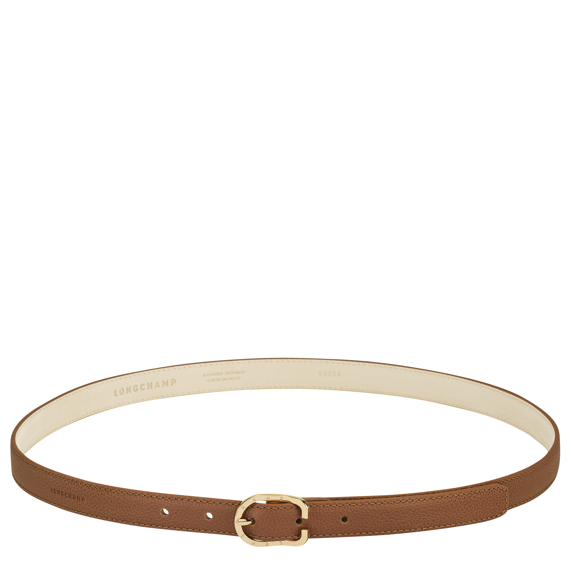 Le Foulonné Ladies' belt Caramel Leather (40054021121) Longchamp US
