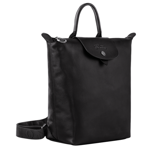 Sac à dos S Le Pliage Xtra , Cuir - Noir - Vue 3 de 6