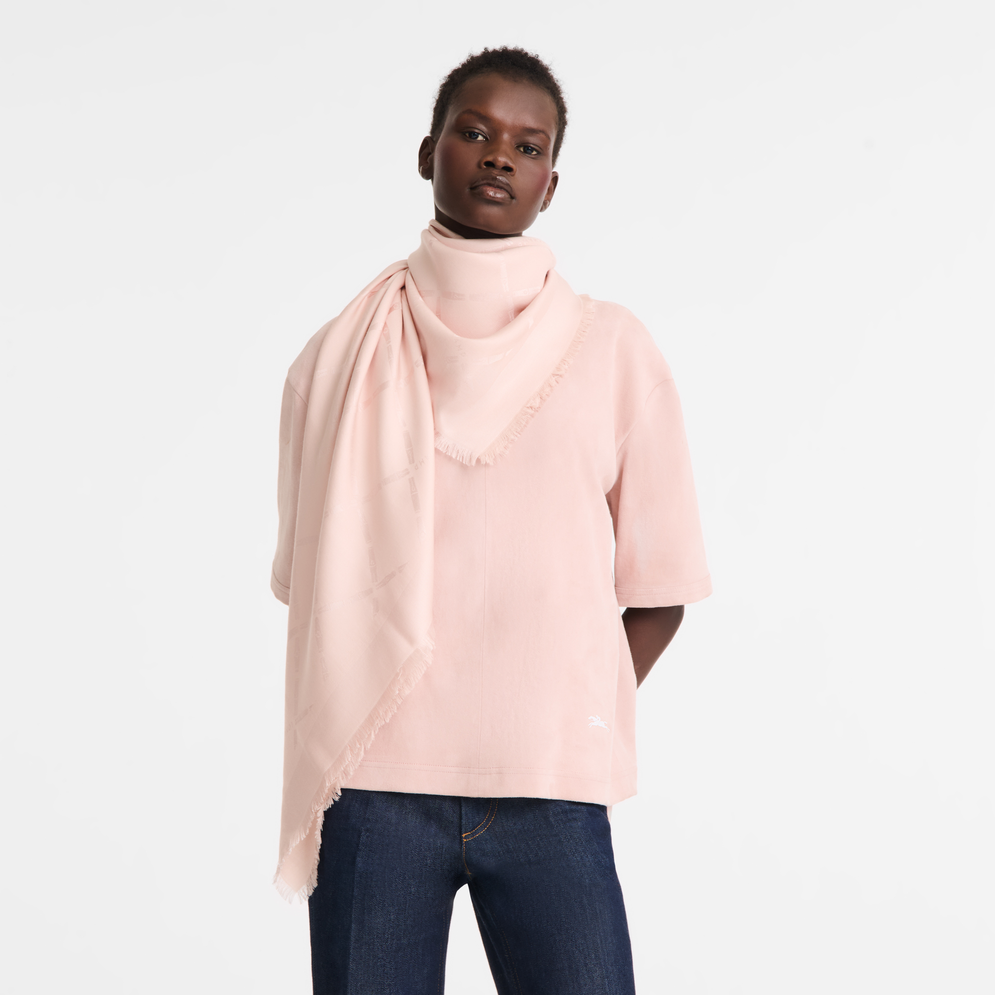 Roseau Stole, Petal Pink