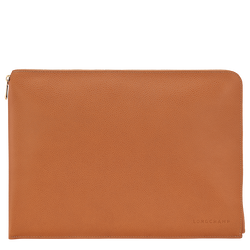 Le Foulonné Laptop case , Amber - Leather