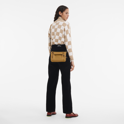 Longchamp 3D 斜背袋 S , 煙草色 - 皮革