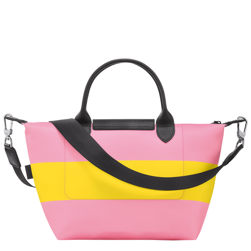 Le Pliage Collection S Handbag , Pink/Yellow - Canvas  - View 4 of  4