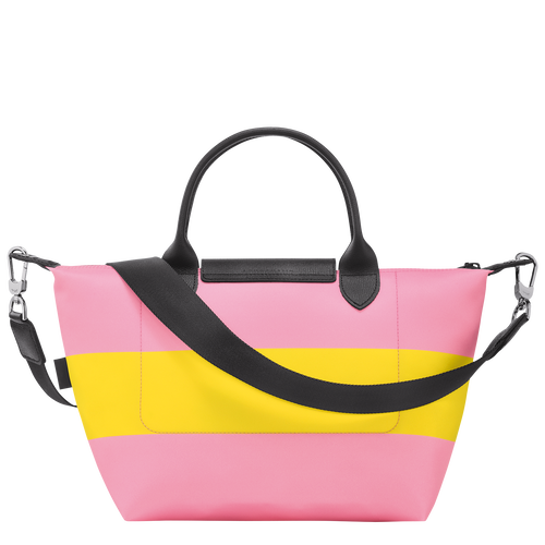 Le Pliage Collection S Handbag , Pink/Yellow - Canvas - View 4 of  4