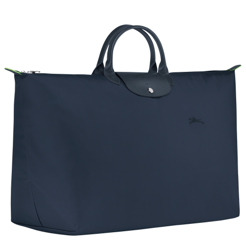Le Pliage Green M Travel bag , Navy - Recycled canvas - View 2 of 5