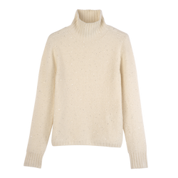 High neck sweater , Ivory - Knit