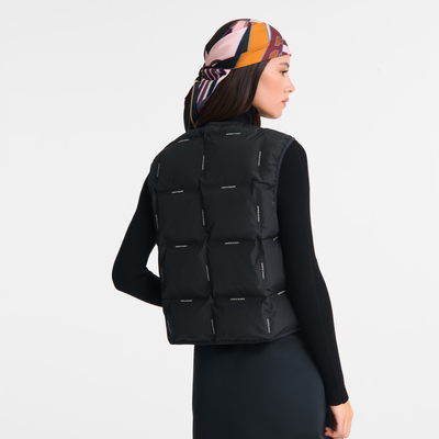 null Sleeveless cardigan, Black