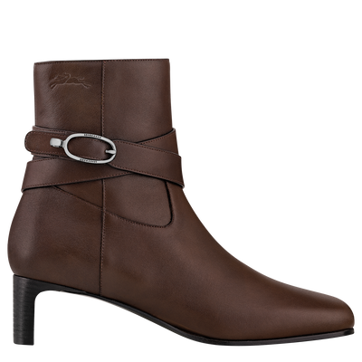Stiefeletten mit Absatz La Cavalière , Leder - Mokka