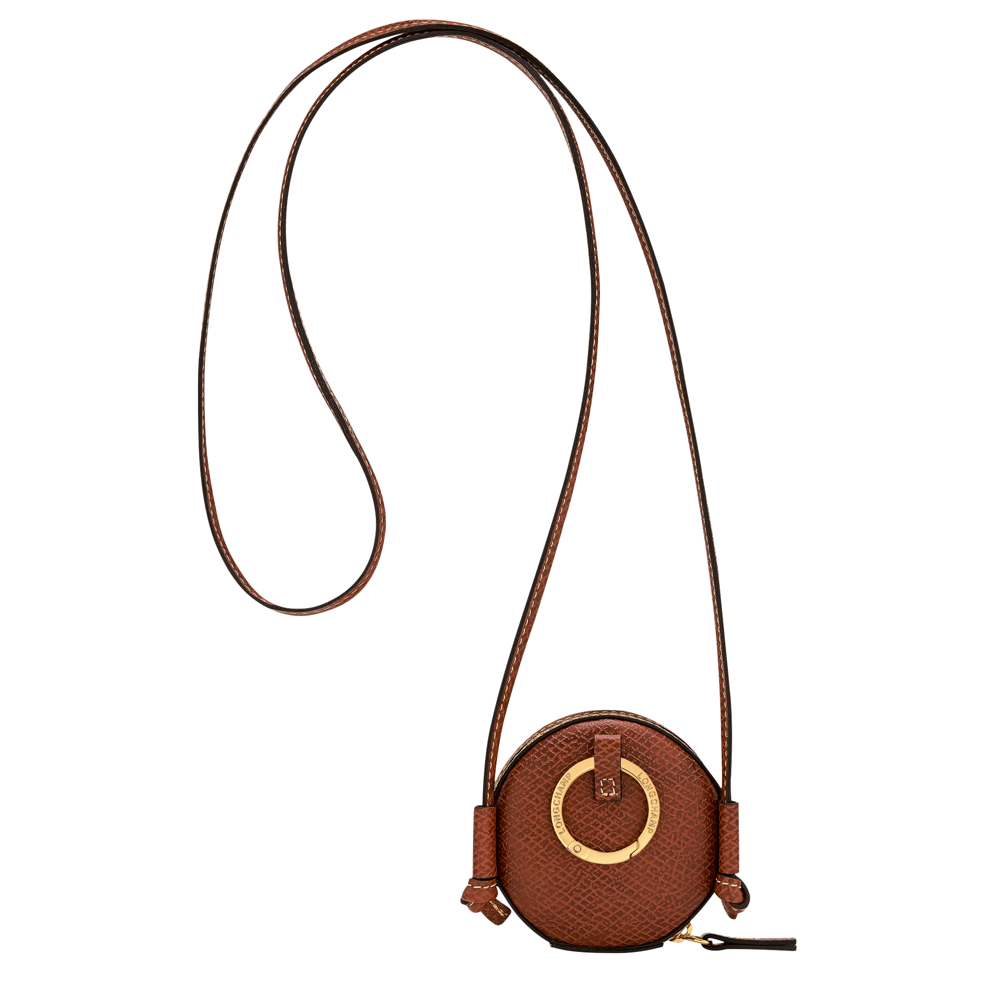 &Eacute;pure Coin purse with cord, Brown