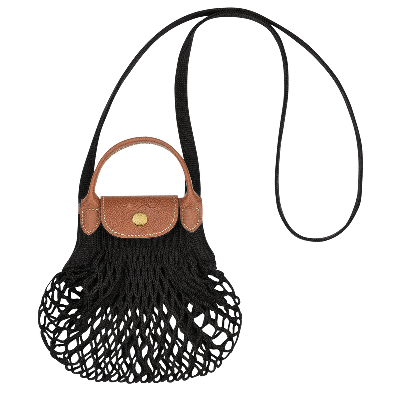 Le Pliage Filet XS Mesh bag , Black - Canvas  - View 1 of  4