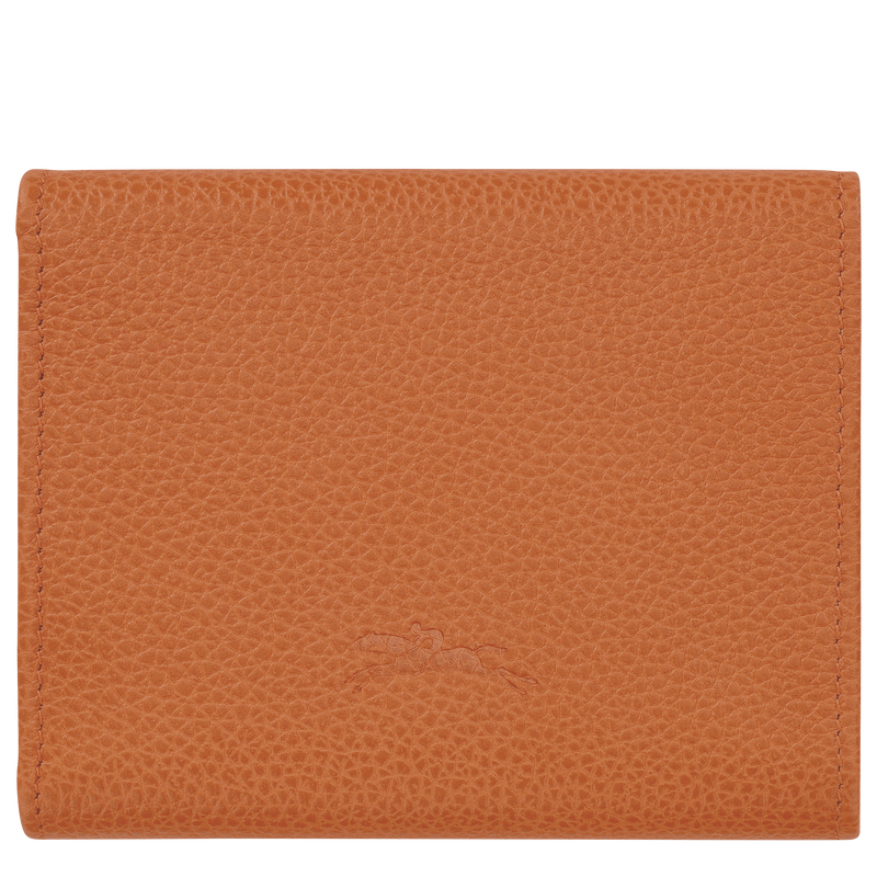 Brieftasche im Kompaktformat Le Foulonné , Leder - Bernstein  - Ansicht 2 von 3