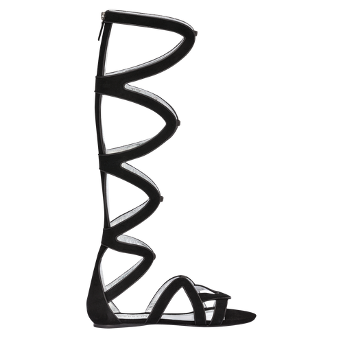 Flache Sandalen, 001 Schwarz Flache Sandalen, 001 Schwarz, hi-res