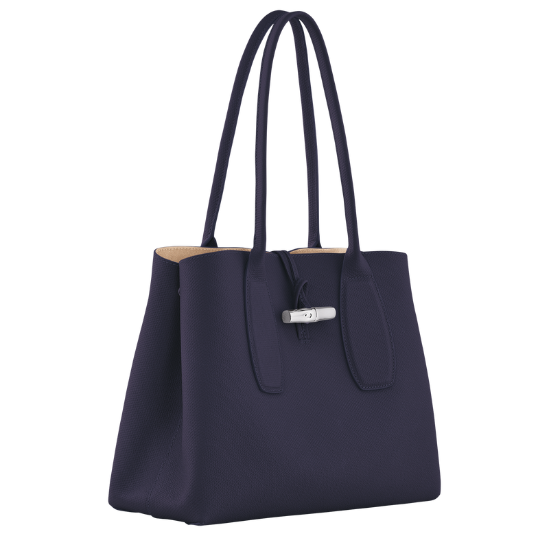 Le Roseau L Tote bag , Bilberry - Leather  - View 3 of  4