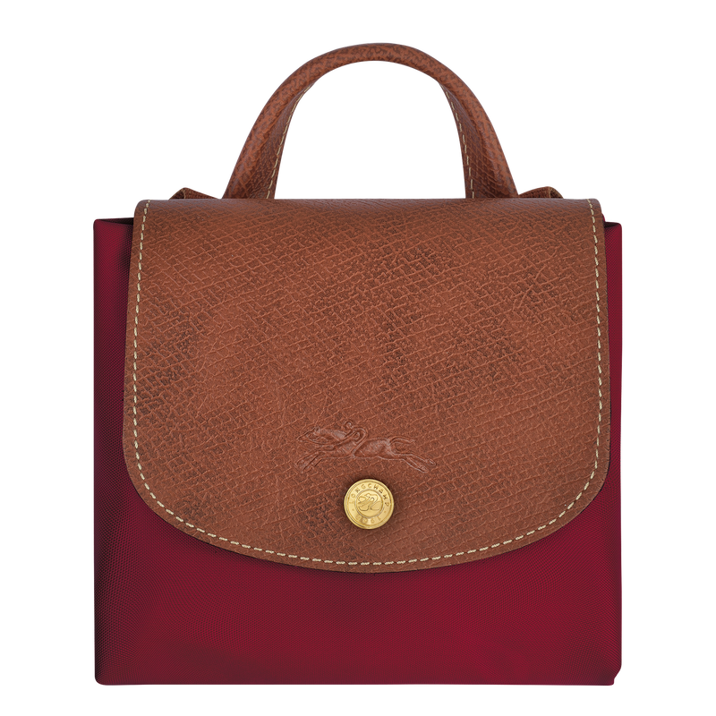Rucksack M Le Pliage Original , Recyceltes Canvas - Rot  - Ansicht 5 von 5