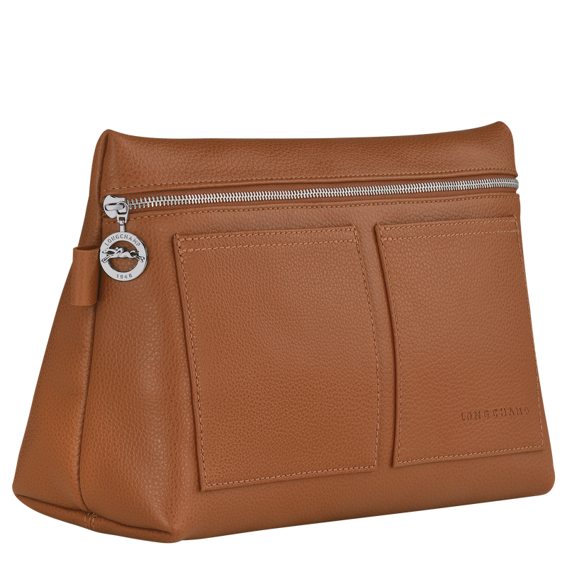 Beauty-case Le Foulonn&eacute; , Pelle - Caramello  - View 2 of  3