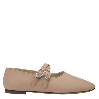 Le Foulonn&eacute; Ballerinas , Cream - Leather