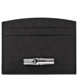 Roseau Card holder , Black - Leather