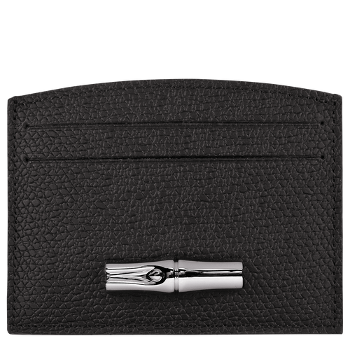 Le Roseau Card holder , Black - Leather - View 1 of  3