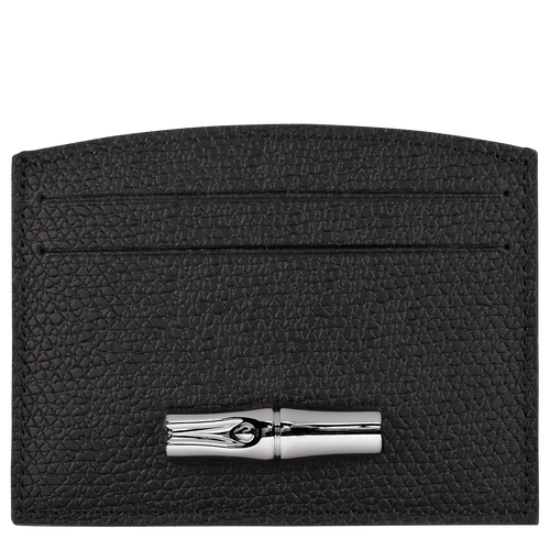 Le Roseau Card holder , Black - Leather - View 1 of 3