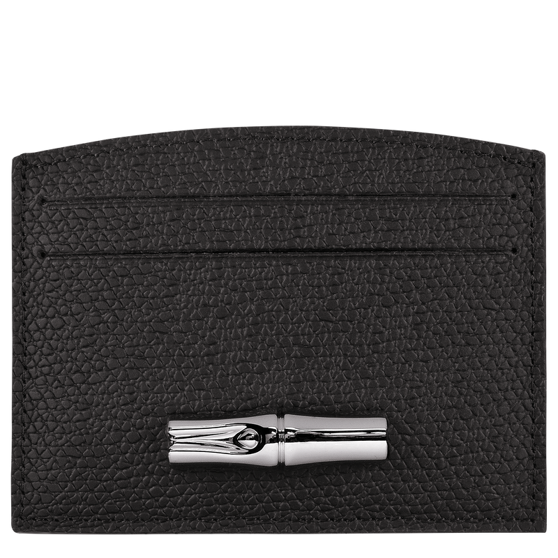 Le Roseau Card holder , Black - Leather  - View 1 of 3