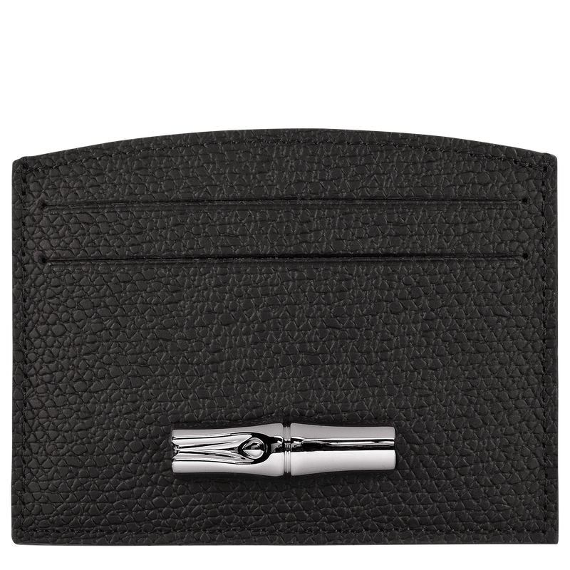 Roseau Card holder , Black - Leather  - View 1 of  3