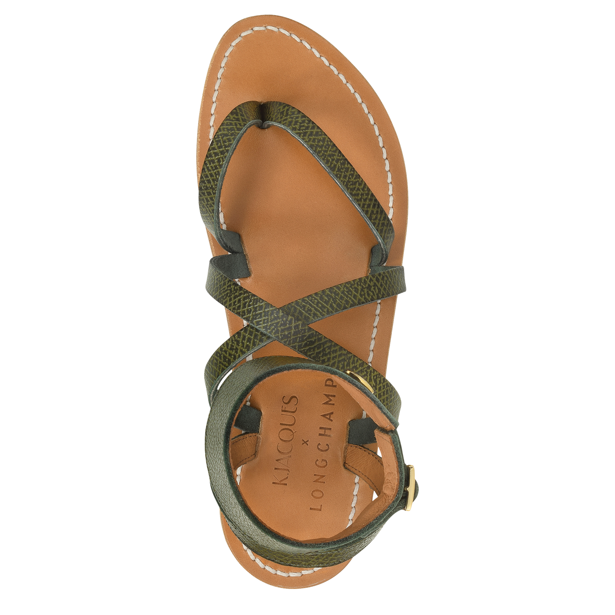 Longchamp x K.Jacques Sandals, Forest