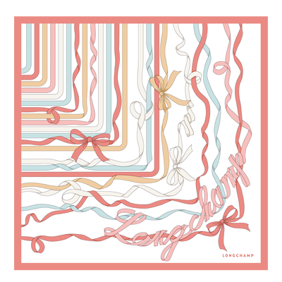 Seidenschal 50 Rubans Longchamp , Seide - Creme