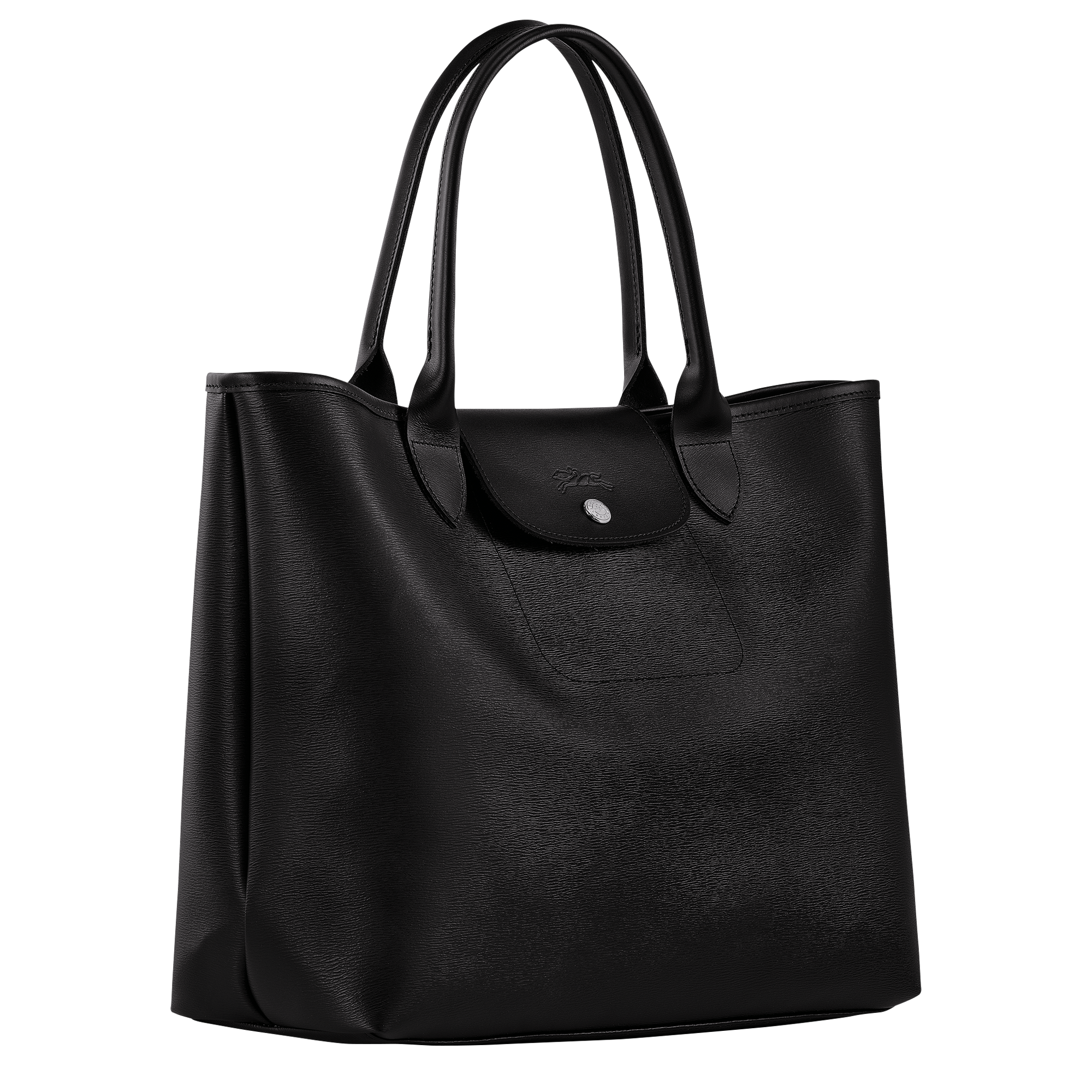 Longchamp Le Pliage City Coated Canvas Tote In Black