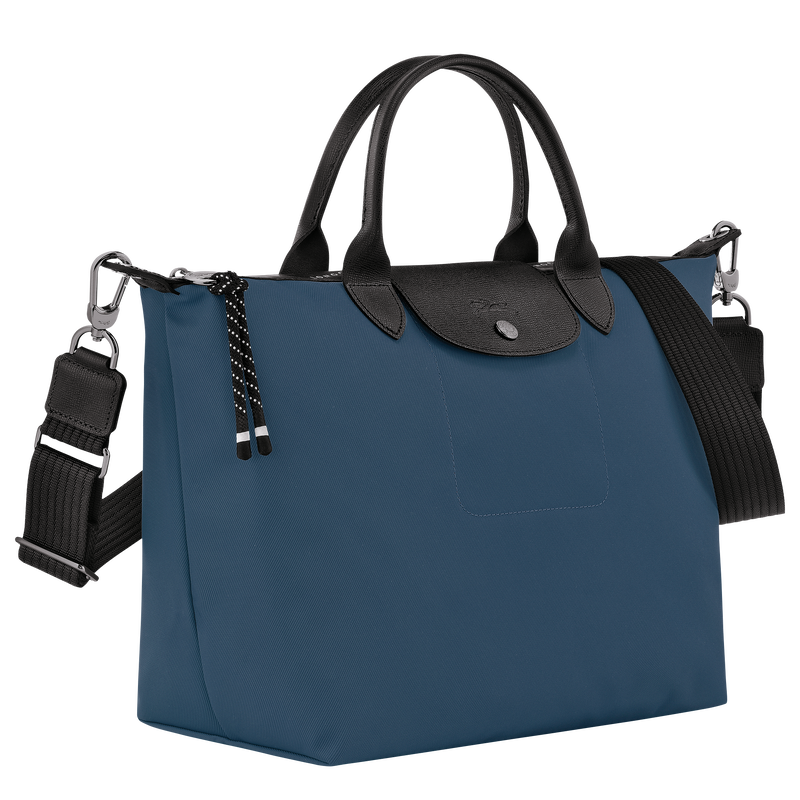 Le Pliage Energy L Handbag , Ink blue - Recycled canvas  - View 3 of  5