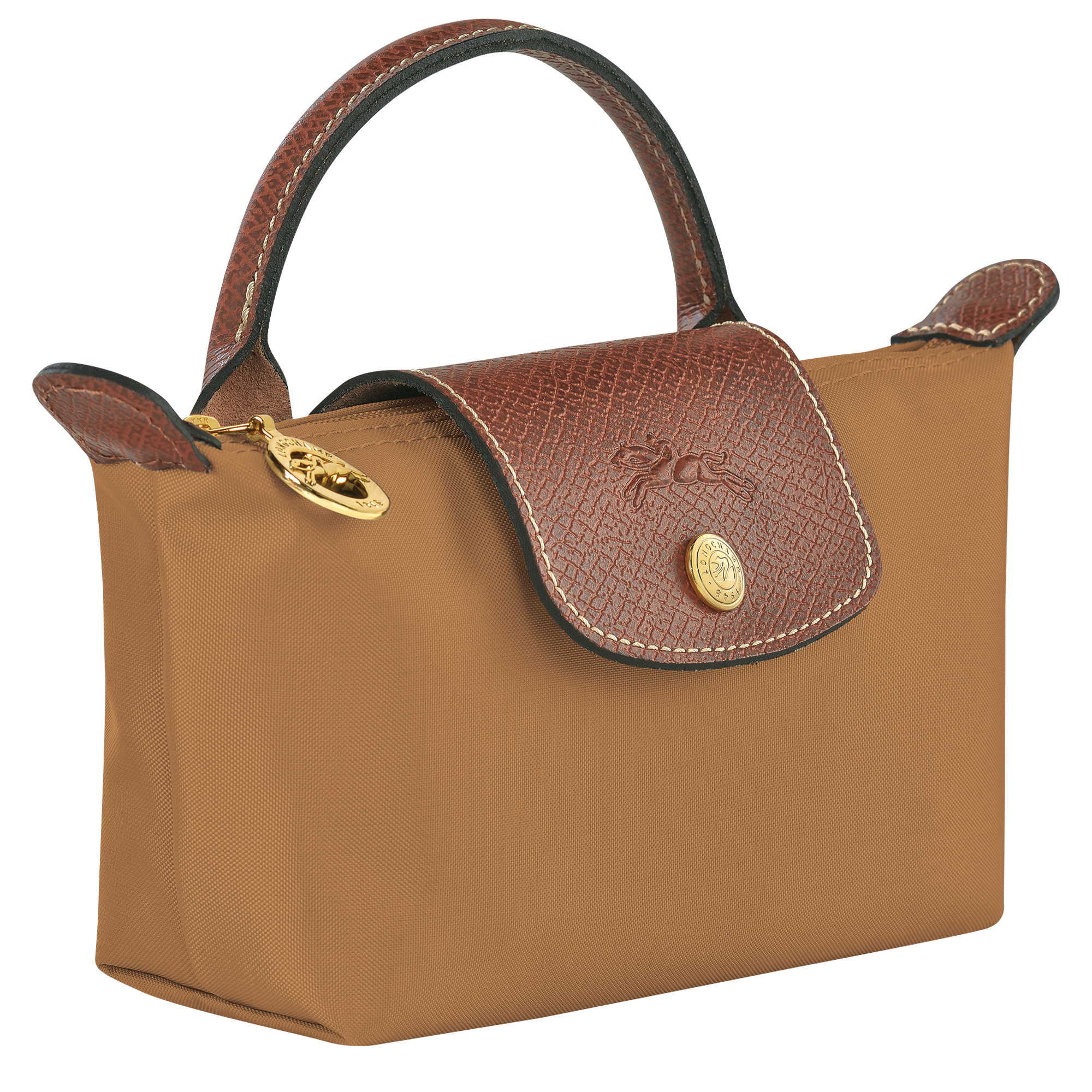 Pouch with handle, Fawn - View 3 of
6 - zoom in Le Pliage Original Pouch with handle, Fawn