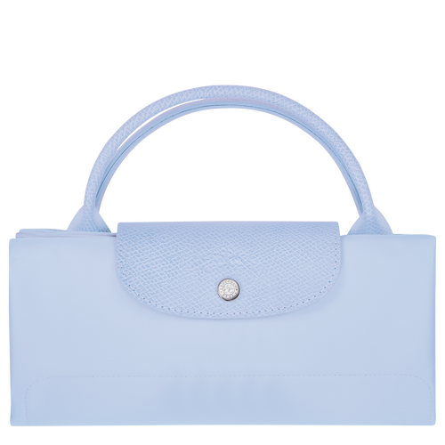 Le Pliage Green Pouch with handle Sky Blue - Recycled canvas