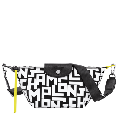 Le Pliage LGP XS Crossbody bag , Black/White - Canvas - View 1 of  4