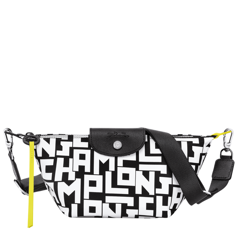 Le Pliage LGP XS Crossbody bag , Black/White - Canvas  - View 1 of  4