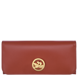 Box-Trot Continental wallet , Mahogany - Leather