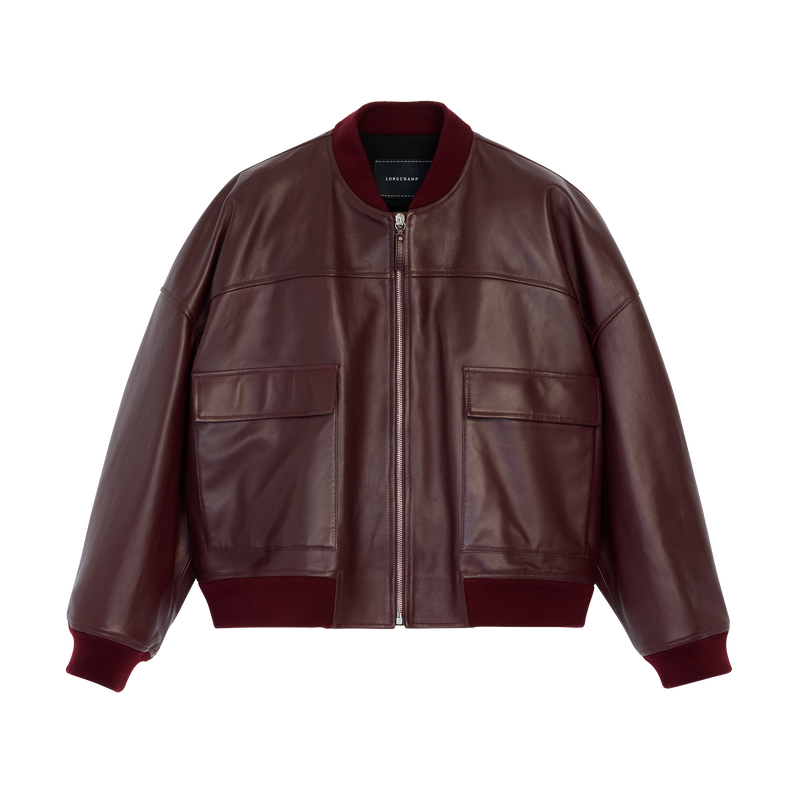 Jacket , Burgundy - Leather  - View 1 of  5